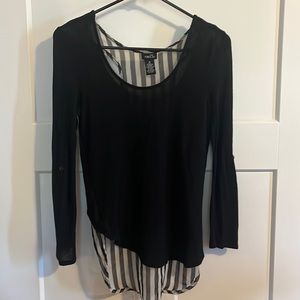 Medium Rue 21 black and white striped shirt